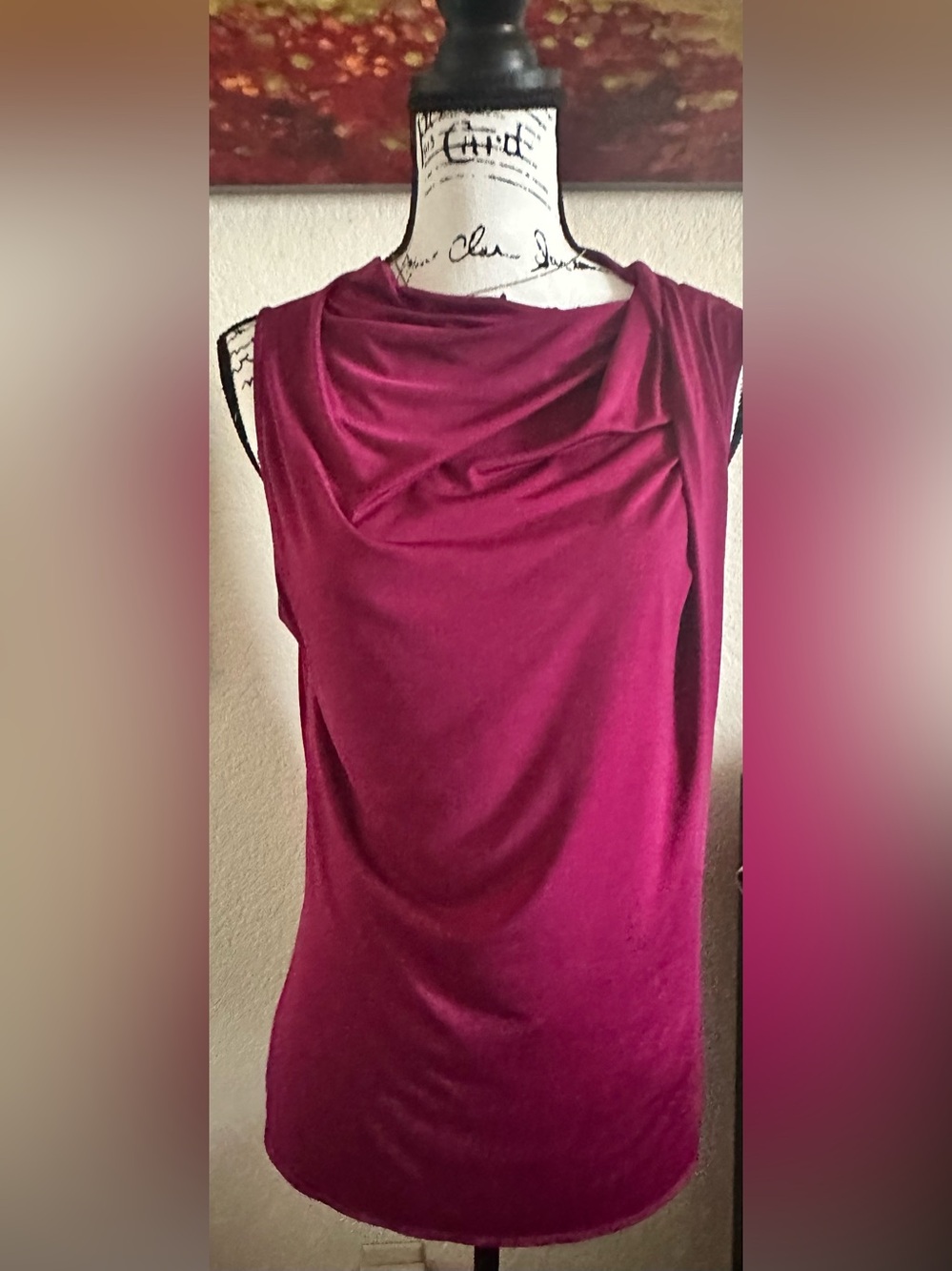 Worthington Sleeveless Dress in Berry Plum